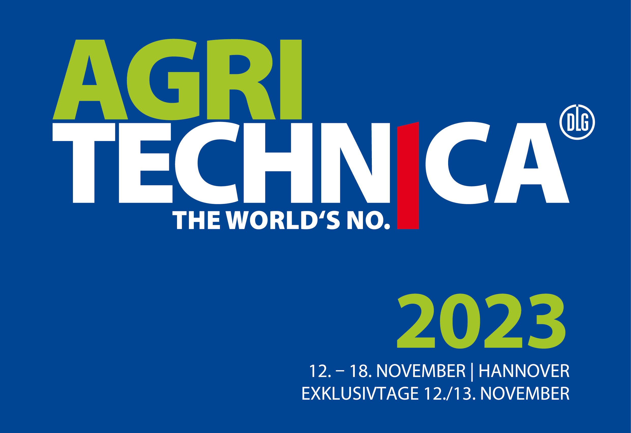 Logo of AGRITECHNICA 2023 in Hanover from November 12 to 18. 